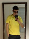 (M-L) Желтая футболка поло FRED PERRY vintage жовта polo