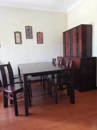 Conjunto sala de jantar CERNE - cor Pau Brasil