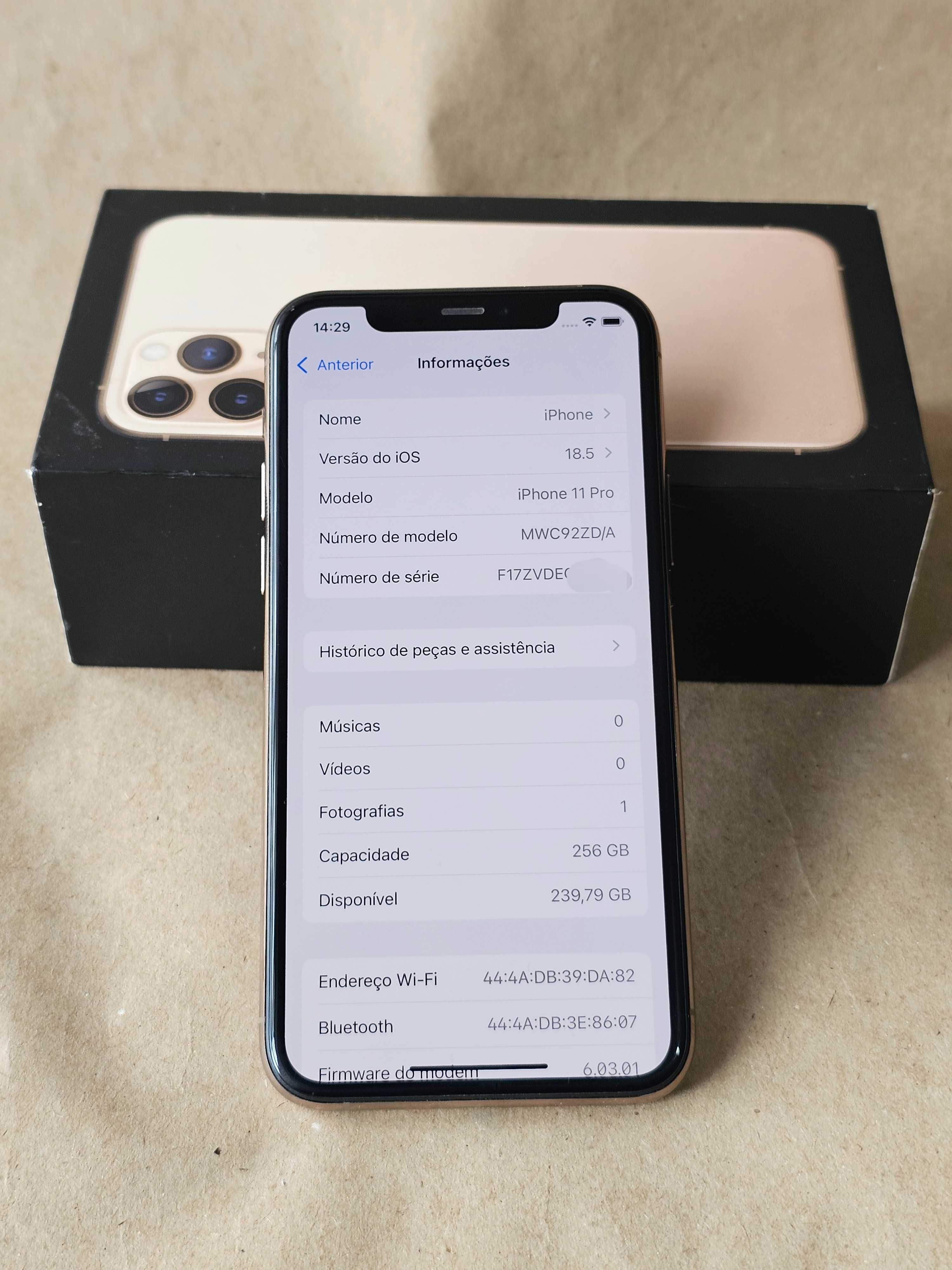 Iphone 11Pro 256gb. Ótimo estado. Bateria 63%.