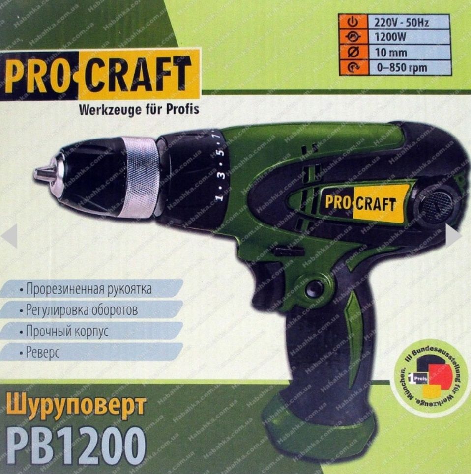 Шуруповерт Procraft PB 1200