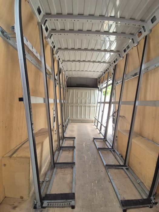 Cavalete porta-vidros de ALUMÍNIO p/ transporte no interior do veículo