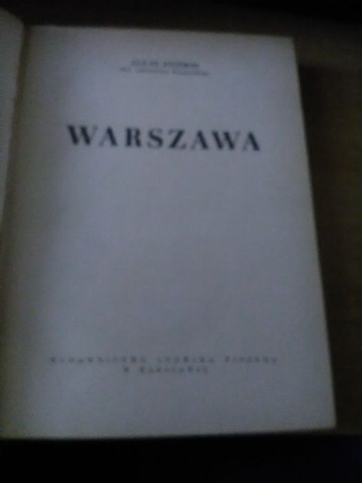 WARSZAWA -Jan St. Bystroń- Wyd.J.Fiszera w Warszawie opr.,2600 egz.