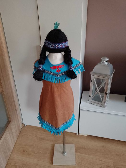 Strój karnawałowy INDIANKA INDIANKI POCAHONTAS kostium 104/116 (9)