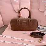 Torebka Miu Miu Arcadie Suede Brown