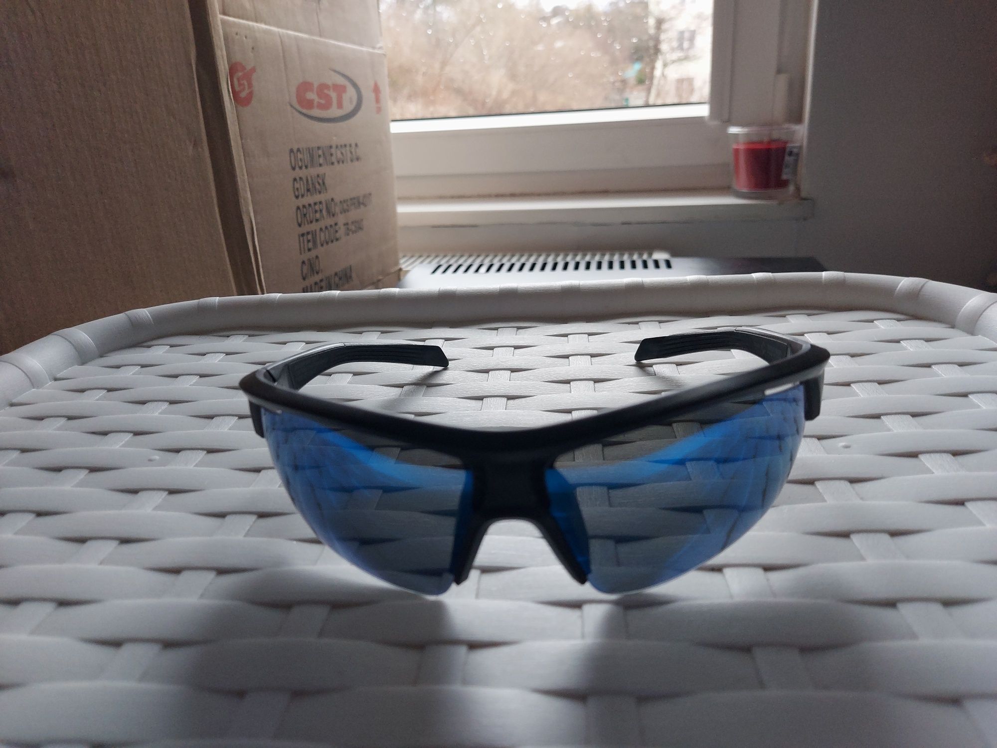 Okulary rowerowe przeciwsłoneczne UV wentylacja pole widzenia kat. 3