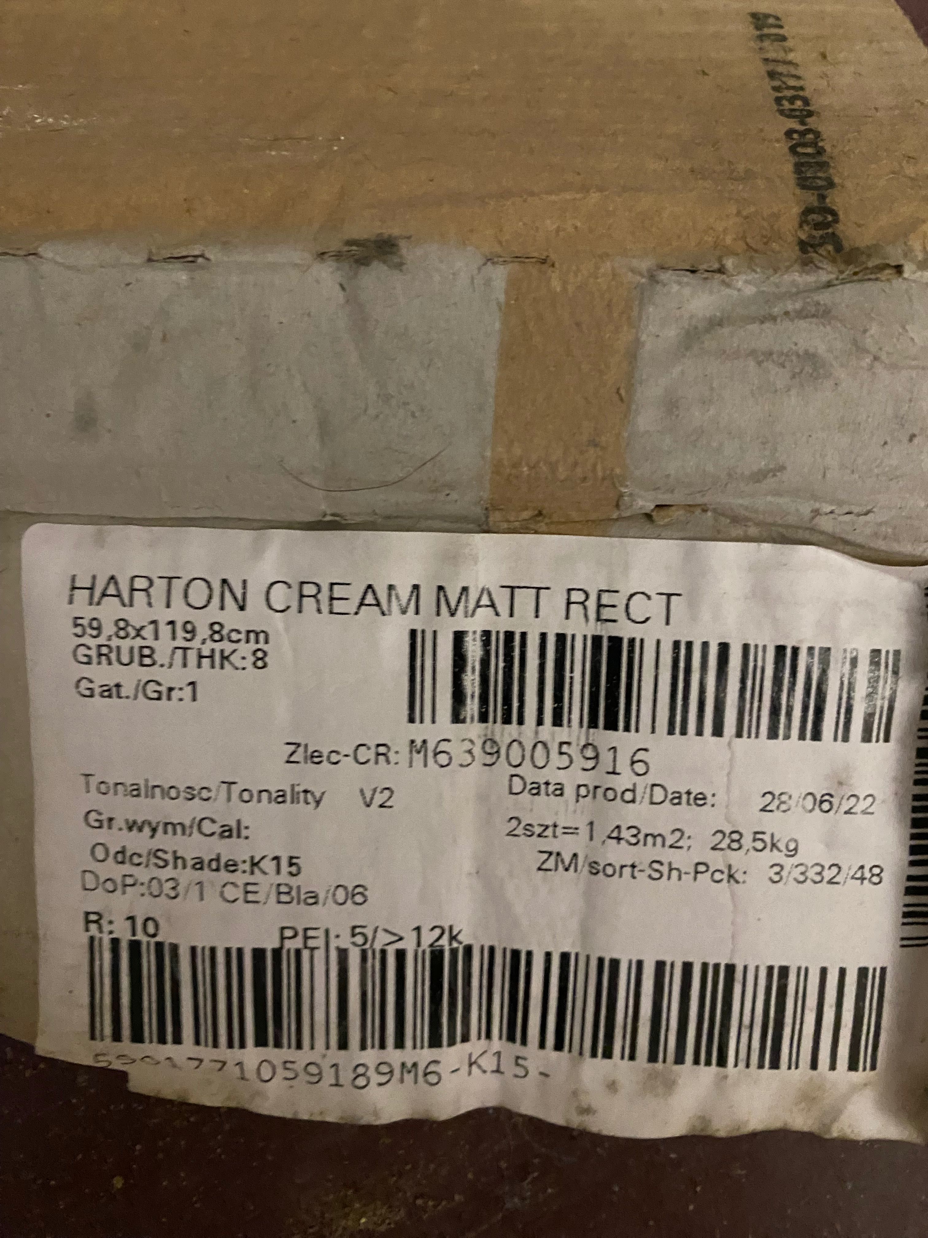 Sprzedam płytki Harton Cream Mat