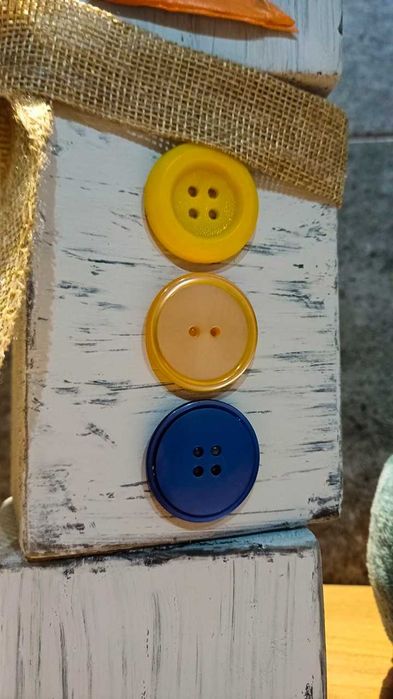 Bałwan z drewna. Handmade. Ozdoba.  Boże Narodzenie. Święta. Dekoracja