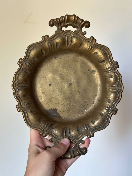 Talerz mosiężny Z uchwytami