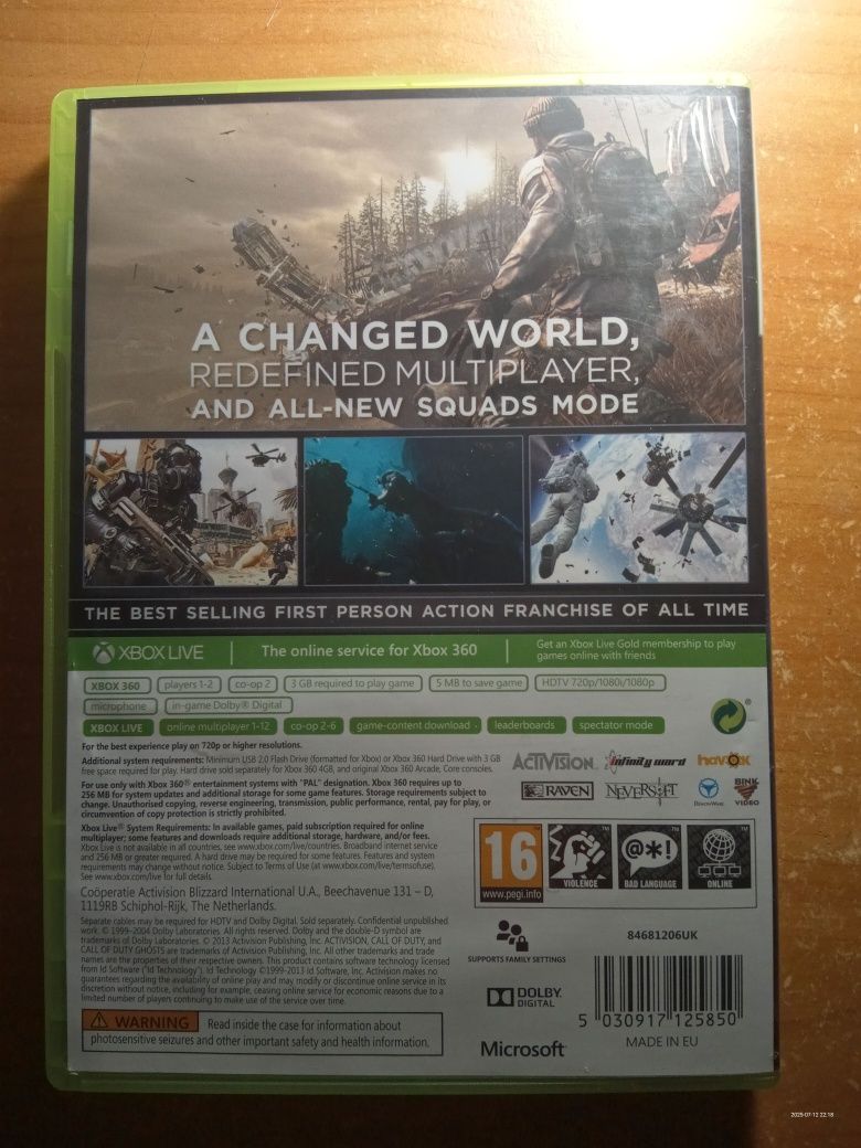 Gra ,,Call of Duty,, Xbox 360