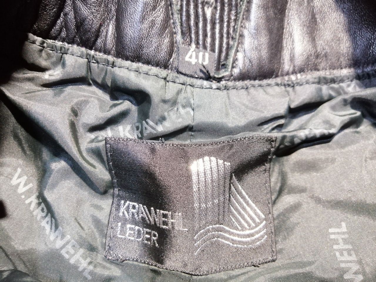 Spodnie damskie skórzane motocyklowe marki Krawehl Leder L