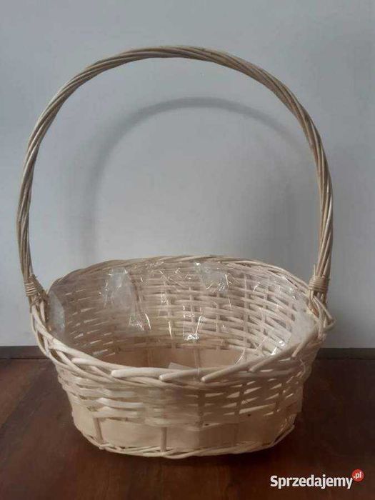 Kosz wiklinowy z rączką Kosz prezentowy Koszt ekspozycyjny