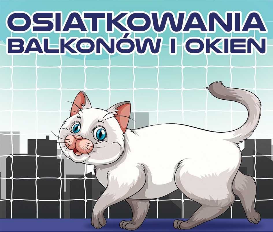 Siatka dla kota osiatkowanie balkonu.