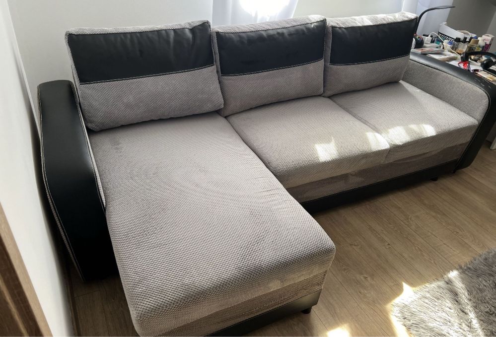 Rogówka z funkcją spania pluszowa szara