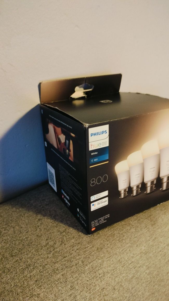 philips hue white żarówka led b22 800lm 4szt