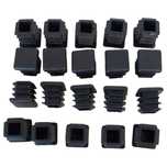 zaślepka nakładka kwadratowa 20x20 mm 20szt czarne