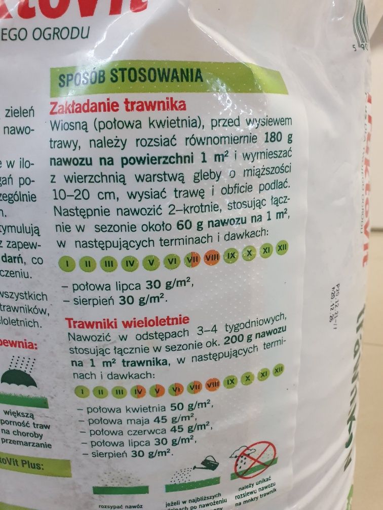 Nawóz do trawników soczysta zieleń FruktoVit Plus 25kg x2 op. granulat