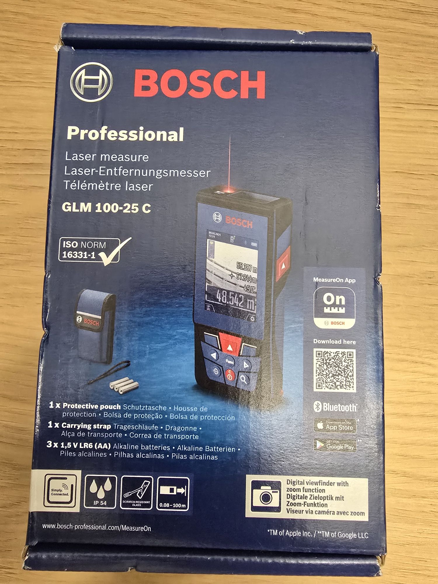 Bosch professional GLM 100-25c laser NOVO