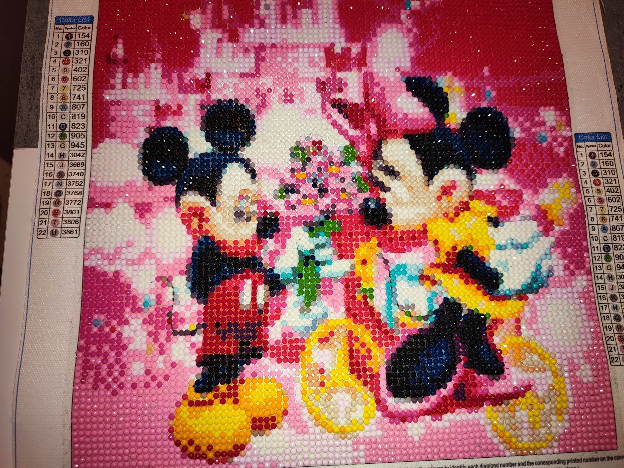 Diamond painting gotowy obrazak Miki Mouse 30x30