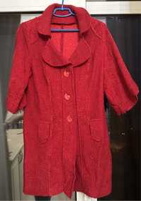 Женское пальто с поясом в размере L