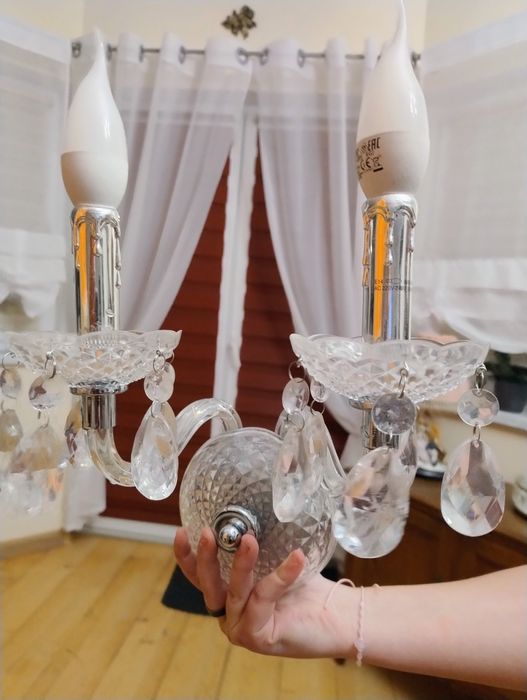 Lampa Kryształowa Kinkiet