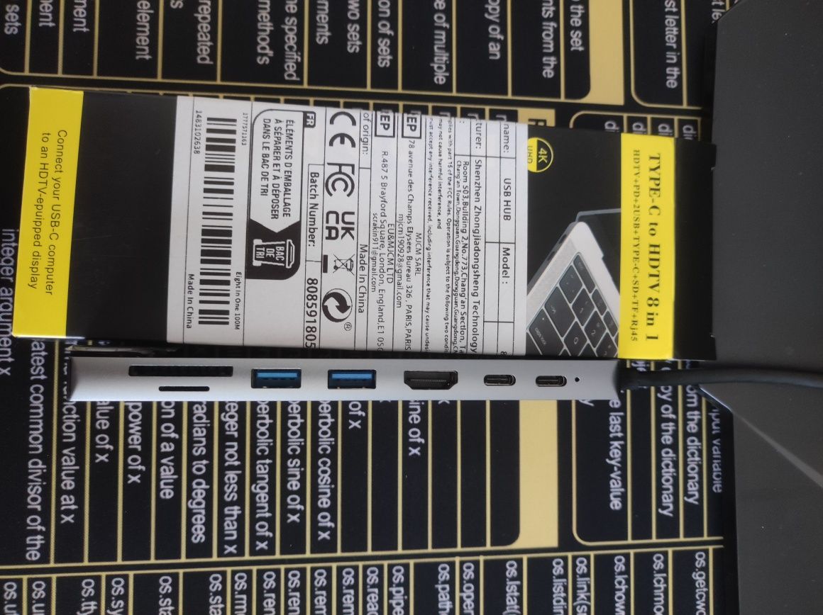 Adaptador Type-C to HDTV 8 IN 1