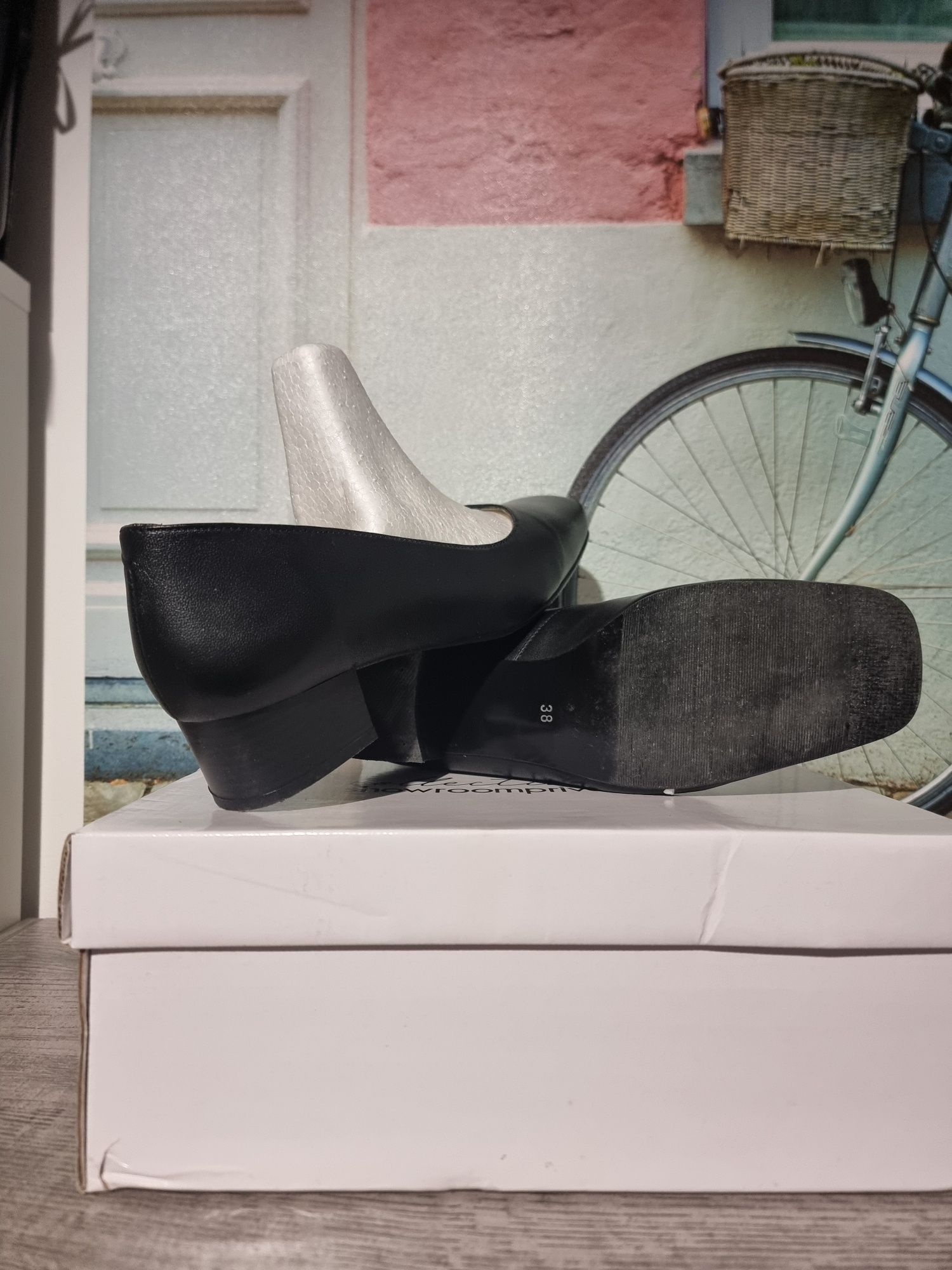 Sapatos traje académico 38 pele preta novos