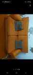 Conjunto de 3 sofas sala de estar cor laranja usados