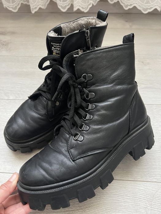 Шкіряні зимові черевики 39р