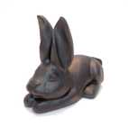 Duży Zając WIELKANOCNY 19 cm figura królik czarny