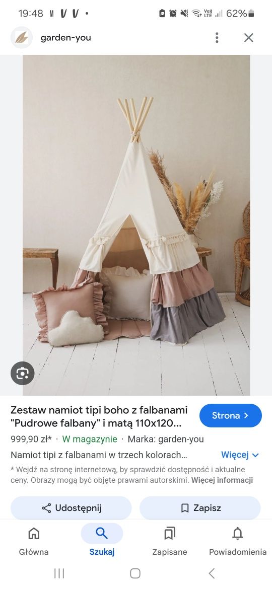 Namiot tipi Boho