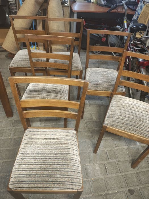 Krzesła drewniane vintage Prl 6 sztuk