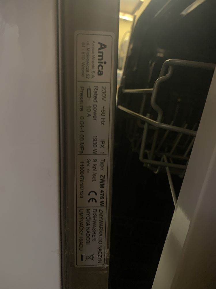 Zmywarka Amica zwm 476W