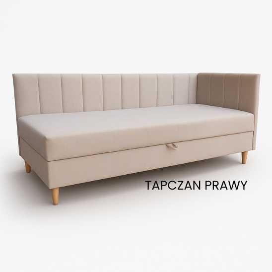 Tapczan Hugo. Kanapa, sofa łóżko jednoosobowe. Szybka dostawa, materac