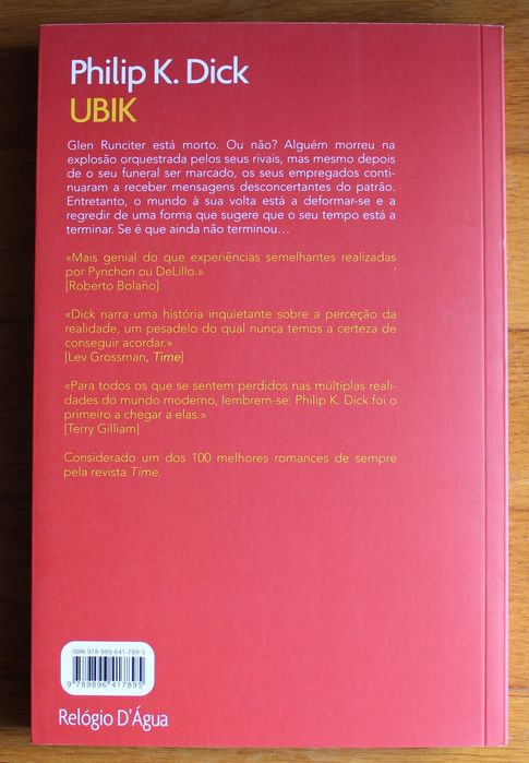 Livro "Ubik", de Philip K. Dick