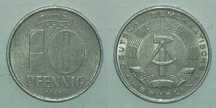 Niemcy NRD 10 Pfennig 1967