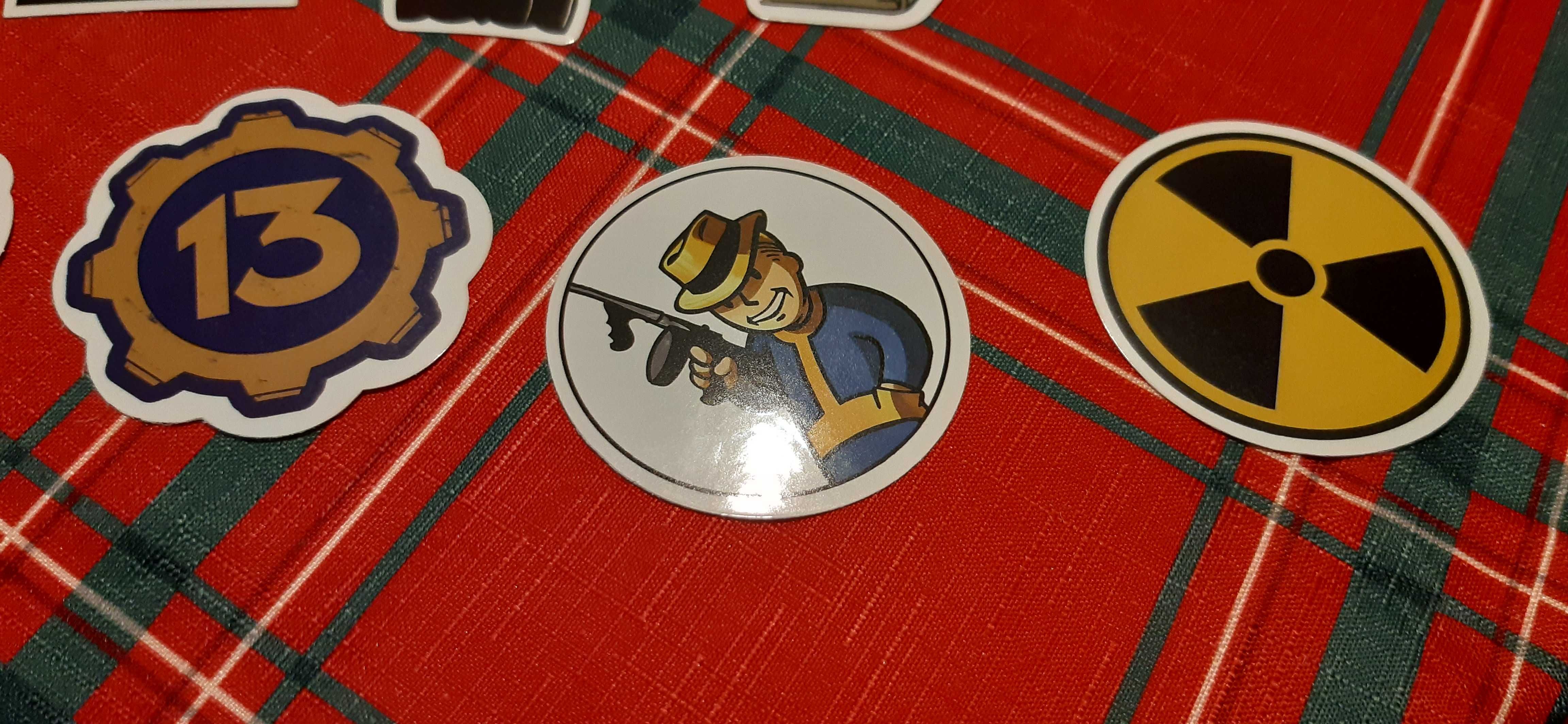 zestaw 10 szt. naklejek z gry fallout retro dla kolekcjonerów