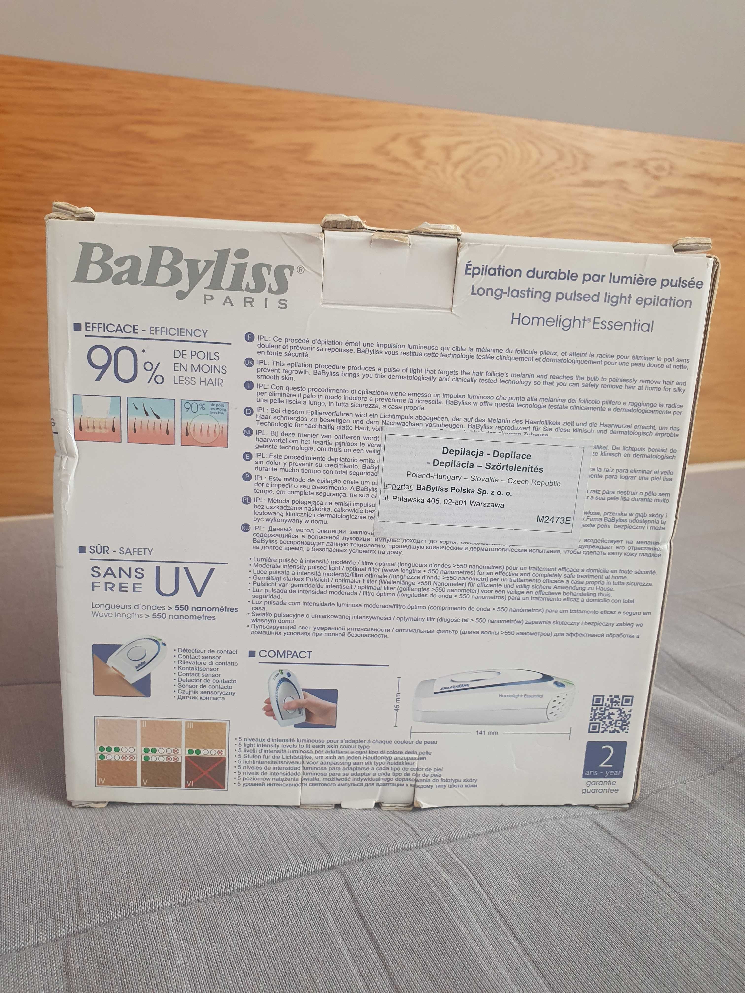 Depilator laserowy BaBylissG933E