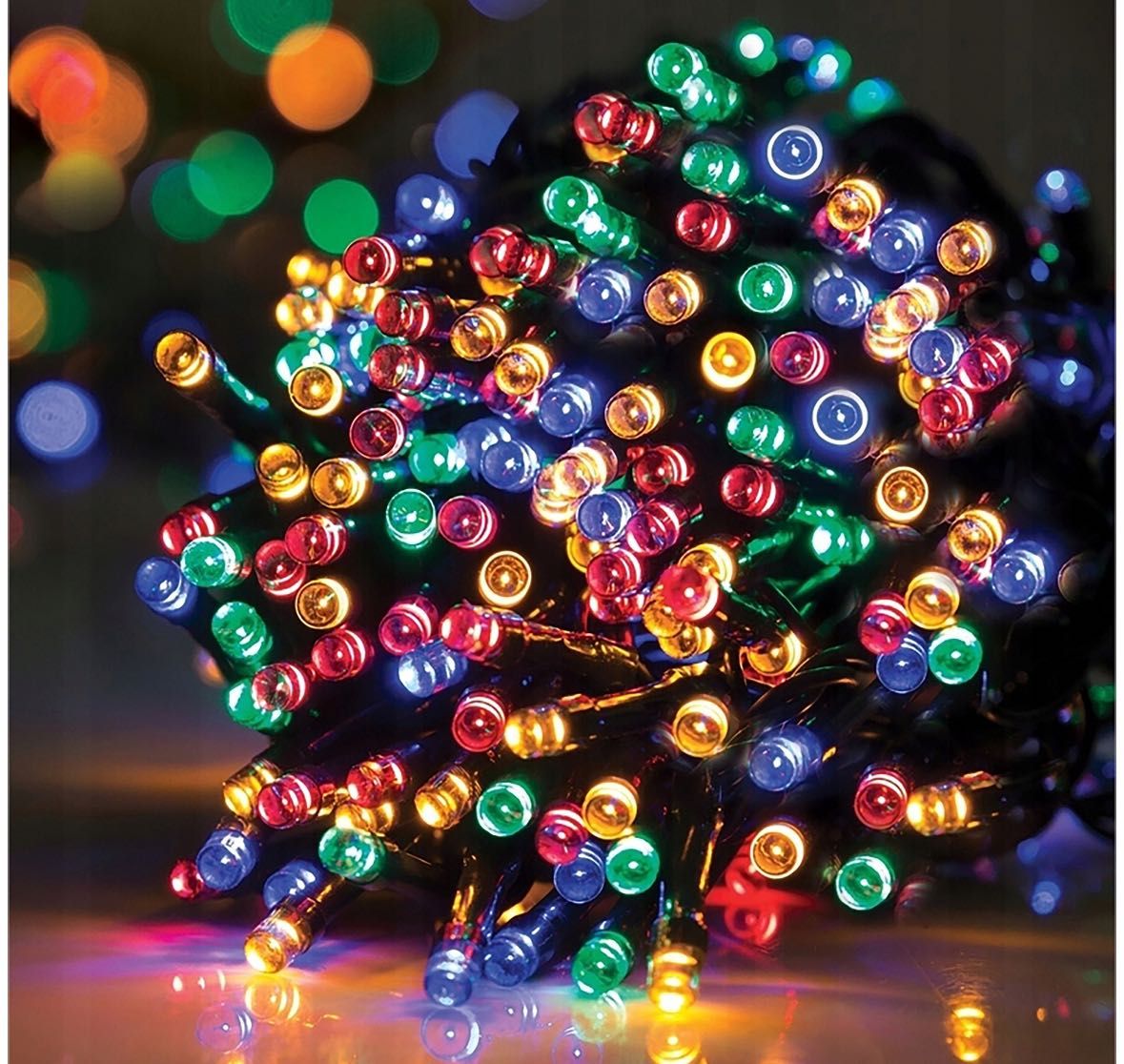 LAMPKI CHOINKOWE 500 LED świąteczne zewnętrze wewnętrzne kolorowe 35m