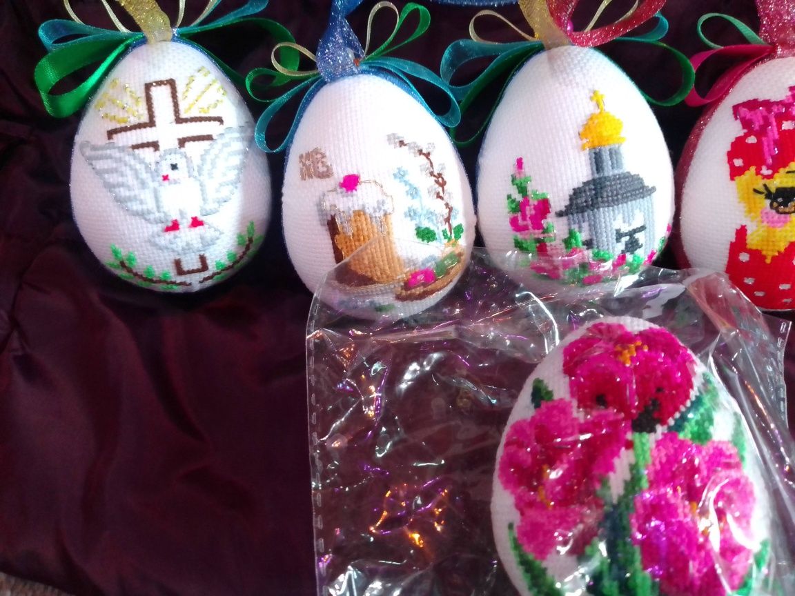 Продам вишиті писанки на Великдень, Пасху,яйця, декор, на кошик, хендм