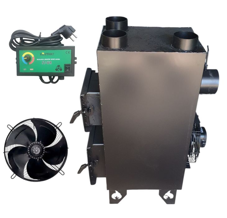 Piec nadmuchowy z nadmuchem 15kw koza 3 wyloty