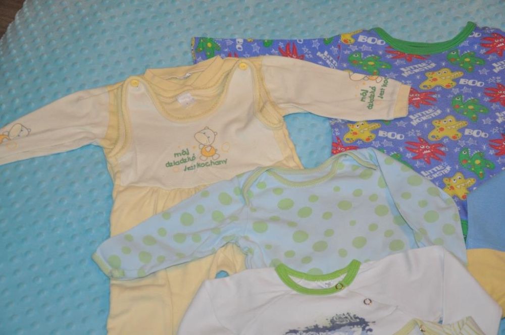 Zestaw dla chłopaka pajace śpiochy body r. 74 cm TupTup F&F
