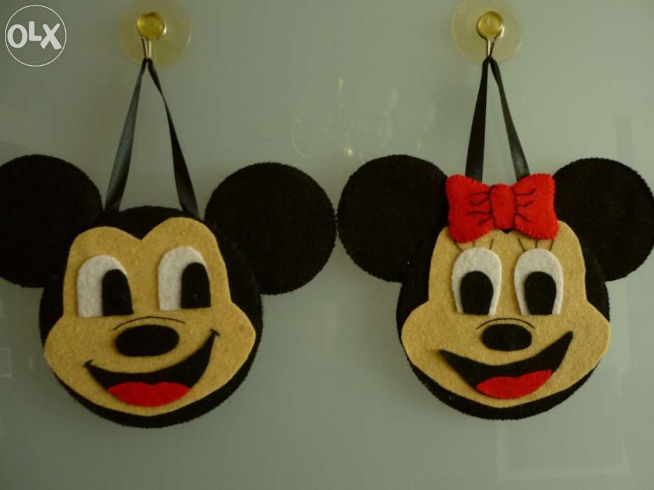 Mickey e Minnie - quadros/ penduricos para quarto de crianças
