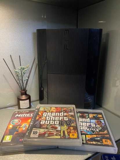 PS3 SUPER SLIM 320GB + 1 Jogo + 1 Comando