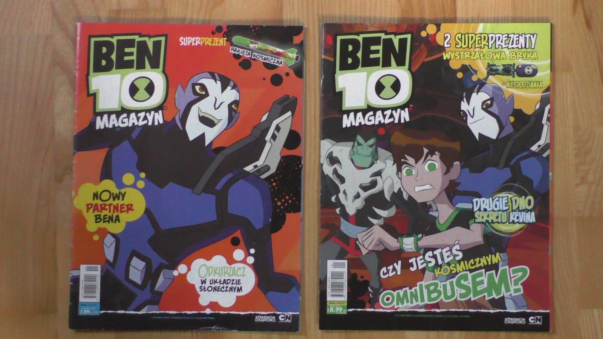 Ben 10 magazyn 2 szt + plan lekcji + naklejki