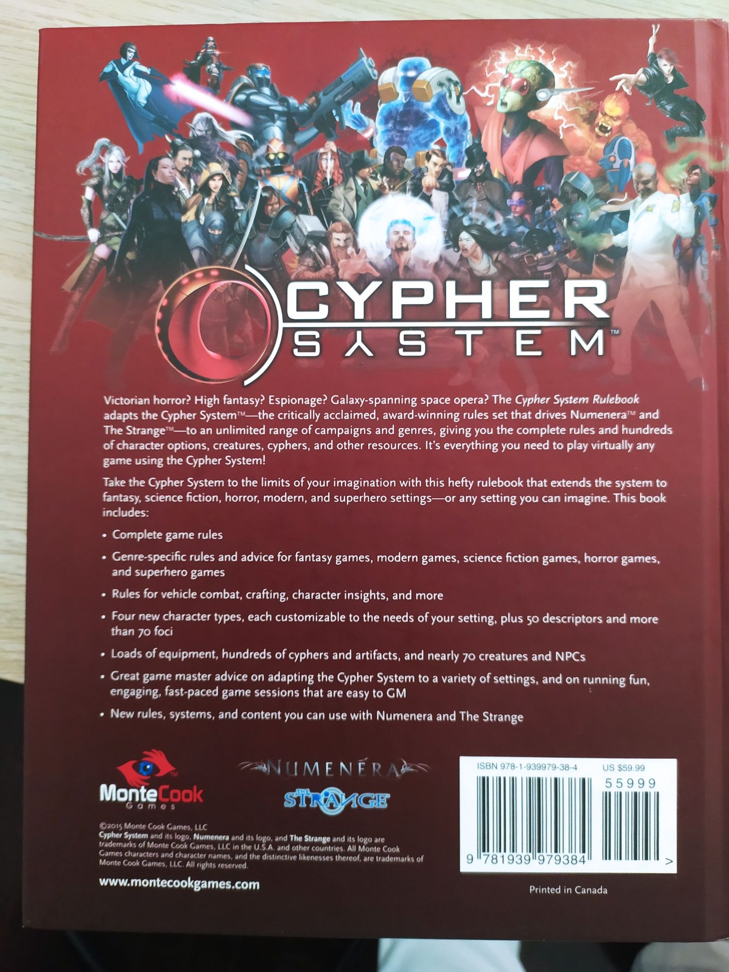 Livro RPG cypher system Rulebook