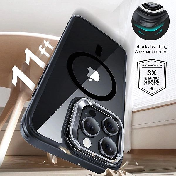 Esr Classic Hybrid Kickstand Halolock Magsafe & Tempered Glass Iphone