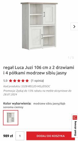 Regał Luca Juzi 106 BRW - NOWY