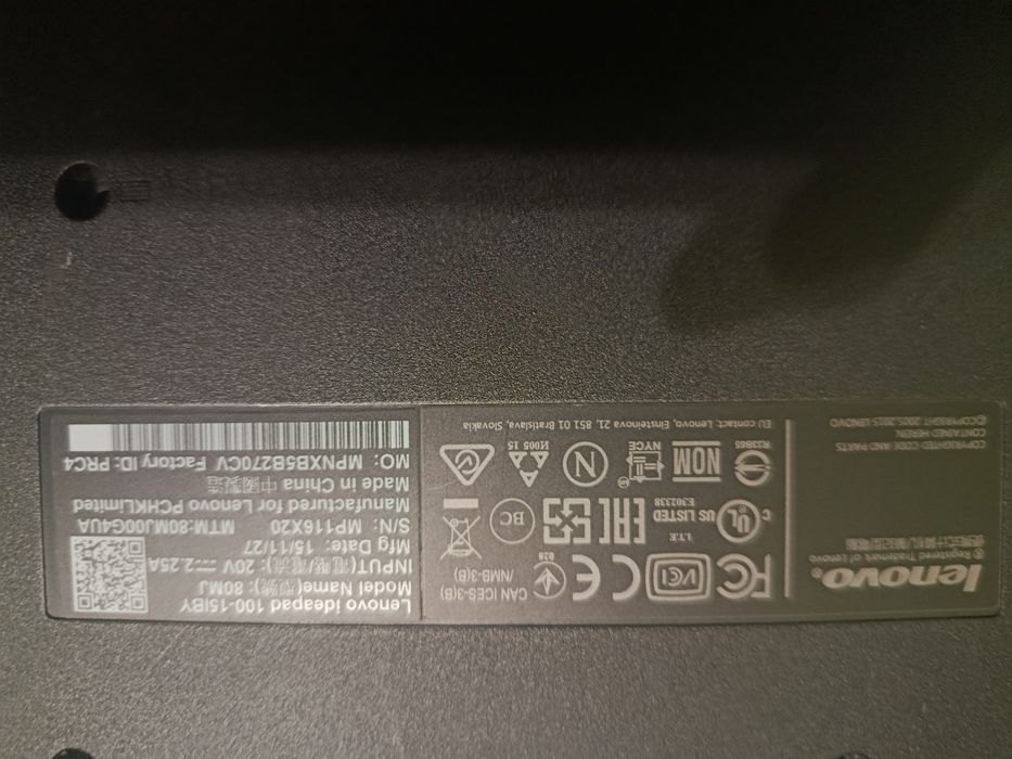Ноутбук Lenovo IdeaPad 100-15IBY Intel Celeron N2840 8 GB RAM 128 GB S