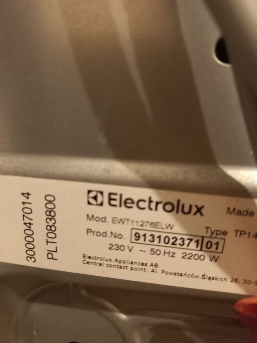 Filtr pompy odpływowej pralki electrolux EWT11276ELW
