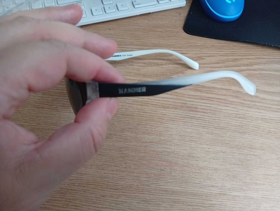 Okulary przeciwsłoneczne 2 białe-czarne